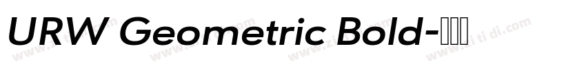 URW Geometric Bold字体转换